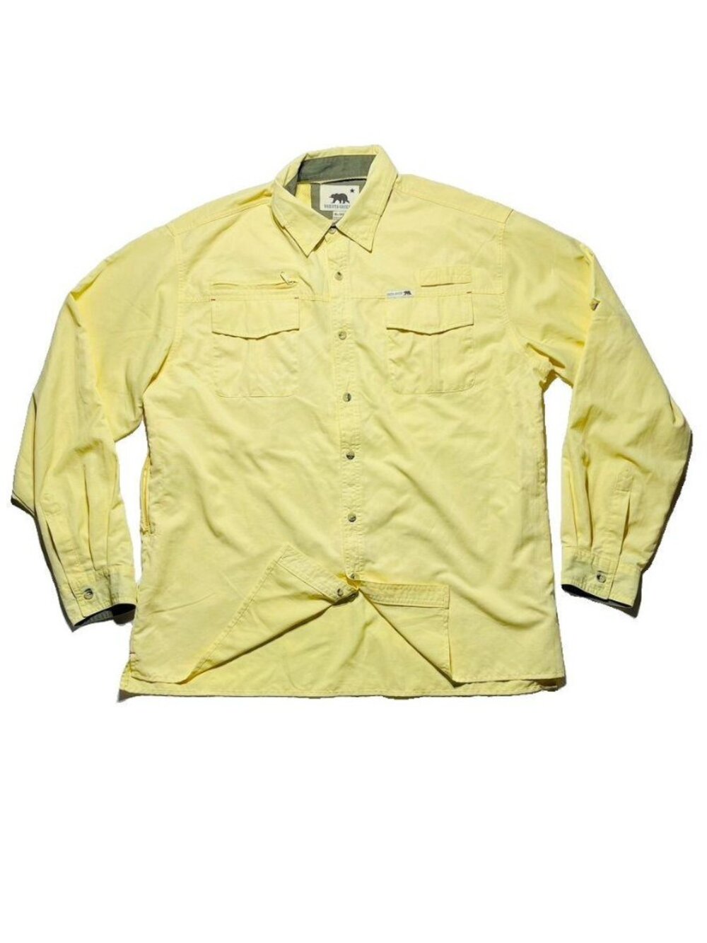 DAKOTA GRIZZLY Mens Size XL Yellow Nylon Shirt